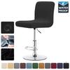 Waterproof Bar Chair Covers Short Back Office Rotating Lift Chair Slipcover Fabric Shell Chair Cover for Hotel Banquet Dining
