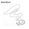 Women Rhinestone Long Necklace Pendant Silver Plated Chain