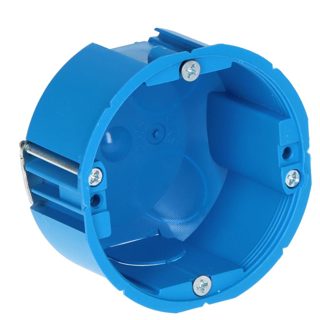 Plasterboard flush-mounted box, tile, blue PV60K