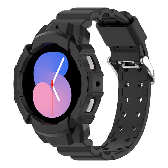 

Case+Band for Samsung Galaxy Watch 4/5 44mm 40mm silicone No Gaps bracelet correa Protective Cover Galaxy watch 5 strap 20mm Galaxy watch 4 40mm чёрный