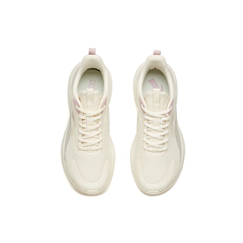 Anta Running Collection Durable Breathable Low-Top Running Shoes Women's Light Beige White Sneakers 922035562-4