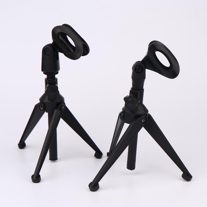 1 Pcs Mini Portable Table Stand Universal Microphone Stand Desktop Tripod Adjustable Mic Clip Holder Lightweight Bracket