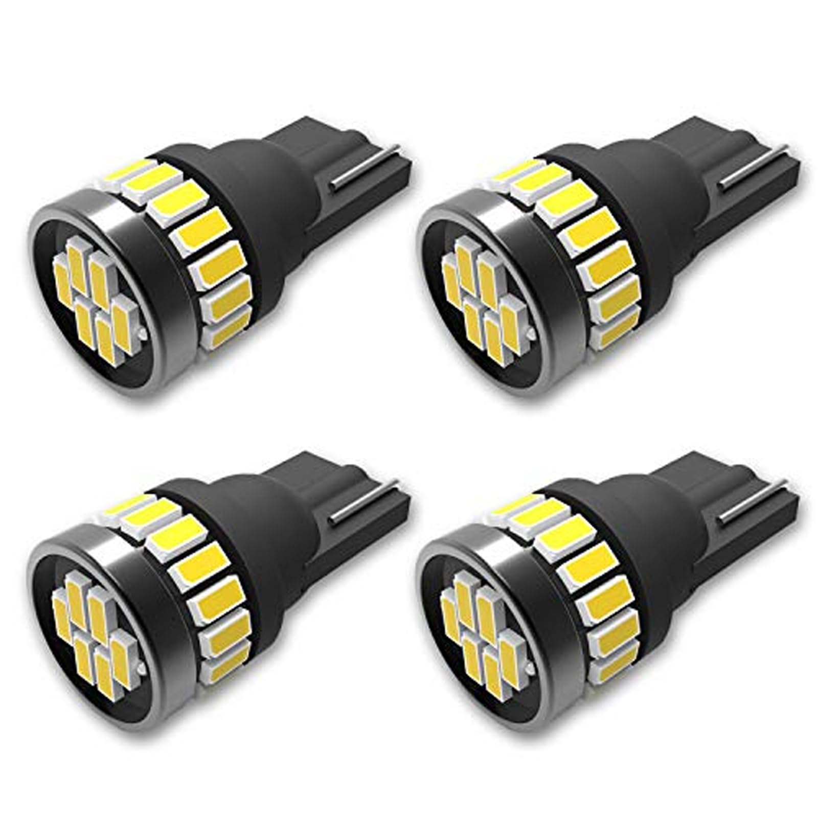 

TORIBIO T10 LED Позиционный Совместимый с DC12V и Супер с 24 3014 для Интерьера Номерного Знака и Больше 4 Лампы, 24В, Белый, Яркий, Встроенный