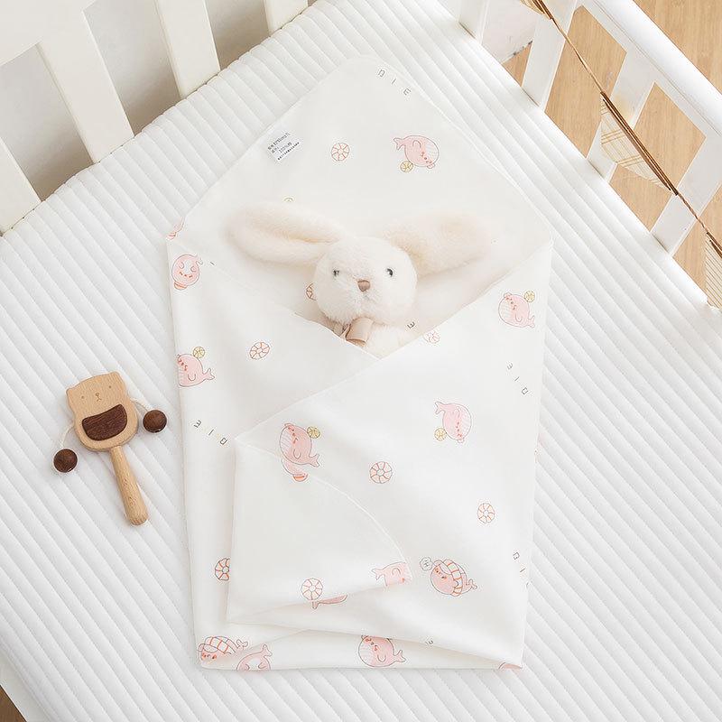 Newborn Pure Cotton Printed Swaddle Blanket – Spring & Autumn 83x83 cm