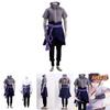 Naruto Uchiha Sasuke Deluxe Cosplay-kostyme med glidelås for Halloween Rollespill