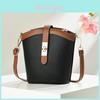 Crossbody Pu Water Bucket Bag For Women With Zipper Closure And Inner Pocket