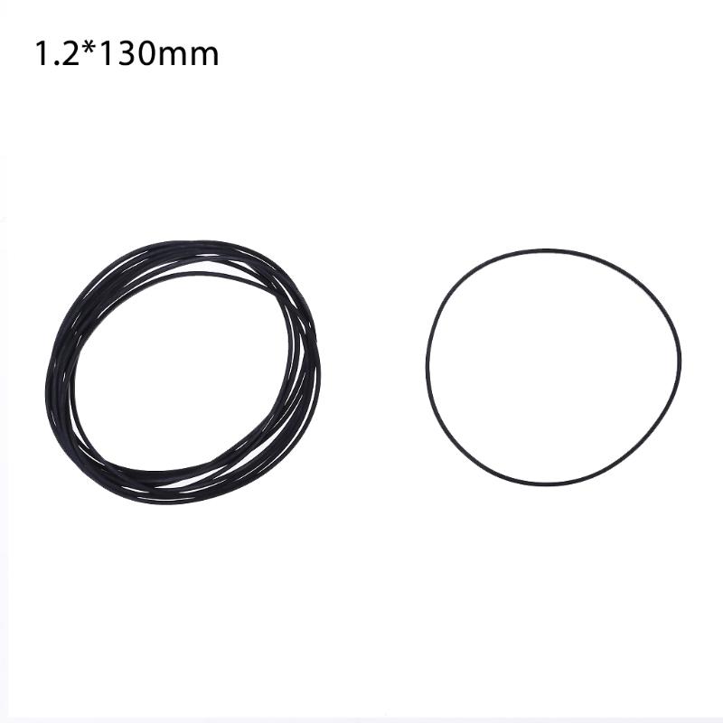 10Pcs/bag 1.2mm Universal Cassette Tape Machine Belts Assorted Common Flat Rubber Belt for Recorders  DVD