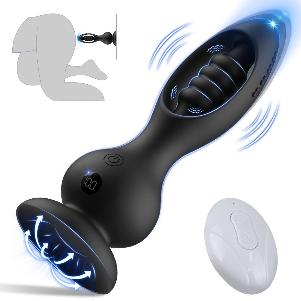 Anal Plug Vibrator Gay Butt Plug Big Dildo Anal Beads Vagina Vibrating Masturbation Tool Penetration Anal Toy Butt Plug Toys