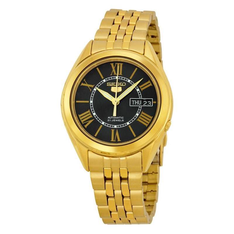SEIKO 30m waterproof depth Automatic Steel Strap men s watch black dial SNKL40 чёрный