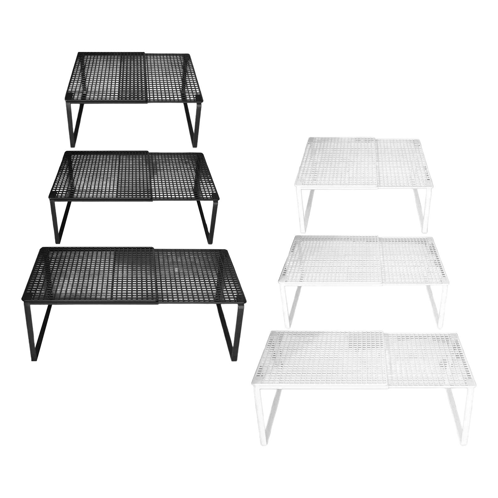 Expandable Cabinet Storage Shelf Kitchen Nonslip Pantry Organizer Rack Stand Riser for Plates Books Cups Under Sink Bathroom