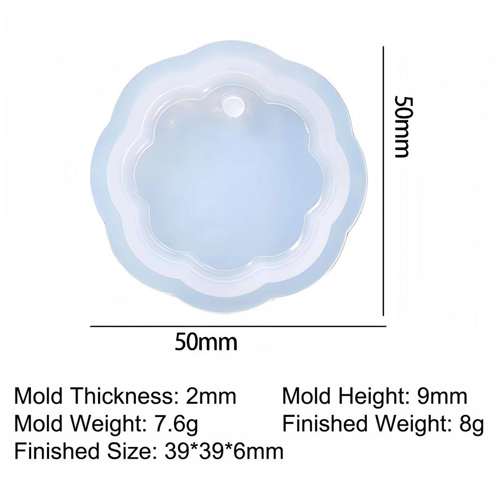 1/3PCS Keychain Pendant Silicone Mold DIY Moules Silicone Crystal Epoxy Resin Mold for Necklace Bracelet Jewelry Making Findings