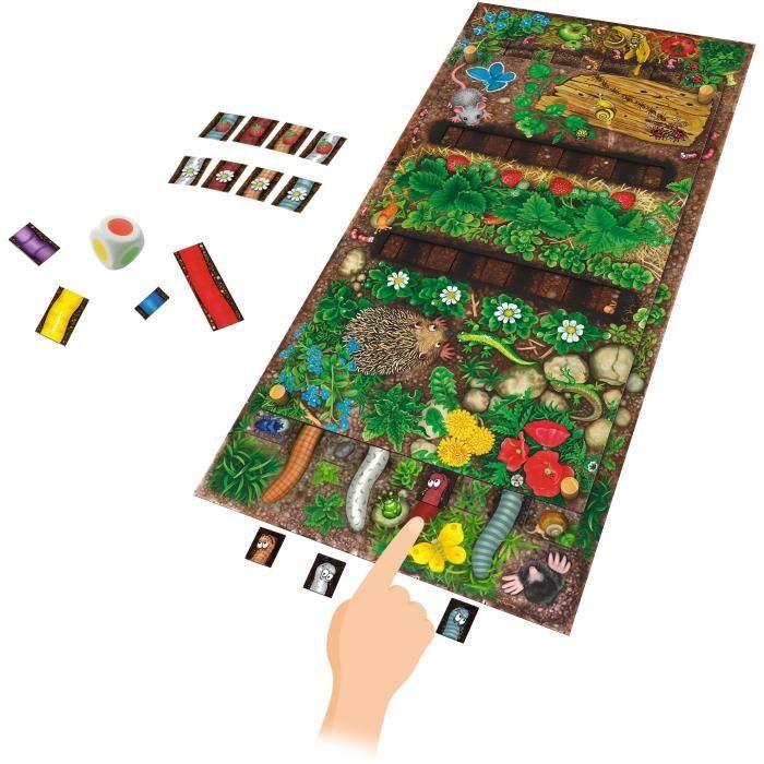 Jeu de plateau - gigamic - rallye des vers de terre - 2 joueurs ou plus - 4 ans et plus