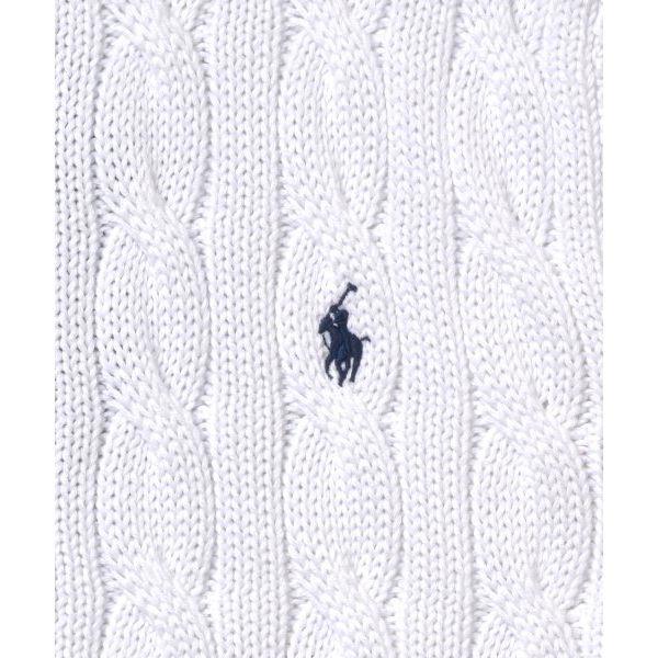 Polo Ralph Lauren SS23 Einzelbrust-Strickpullover mit Logo-Stickerei Damenpullover Weiß WMPOSWENDW20151-100
