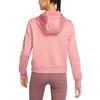Nike Solid Color Hooded Fleece Casual Sweatshirt for Women In Pink