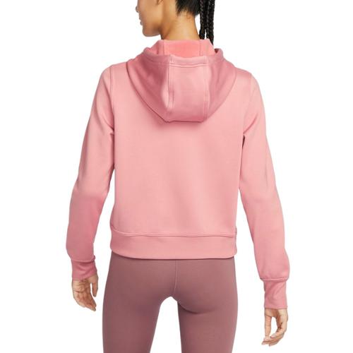 Nike Solid Color Hooded Fleece Casual Sweatshirt for Women In Pink