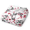 Mexican Sugar Skull Flannel Blankets Vintage Soft Warm Lightweight Throw Blankets for Home Office Couch Bed Sofa Car All Season