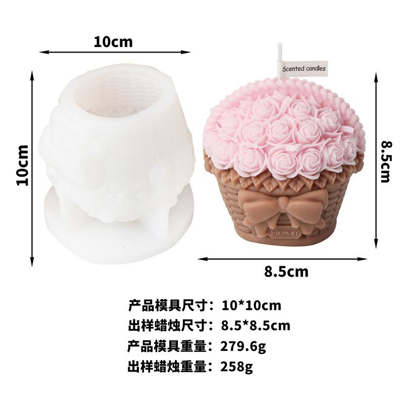 Forma silikonowa na świecę bukiet kwiatów DIY Dekoracja stołu Piwonia Bukiet kwiatowy Świeca filarowa Luksusowy Unikalny Prezent Ślubny