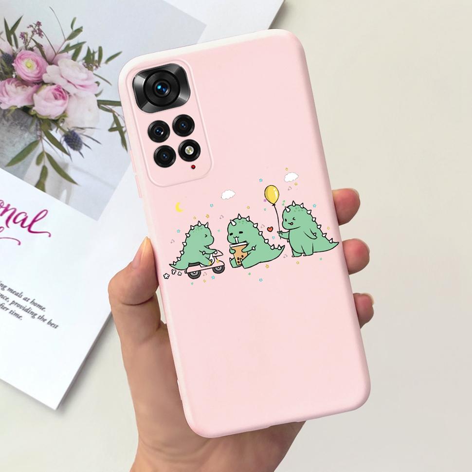 Phone Case For Xiaomi Redmi Note 11 Cover Cat Colorful Case Silicon Soft For Redmi Note11 Note11 4G Shockproof Protection Cover