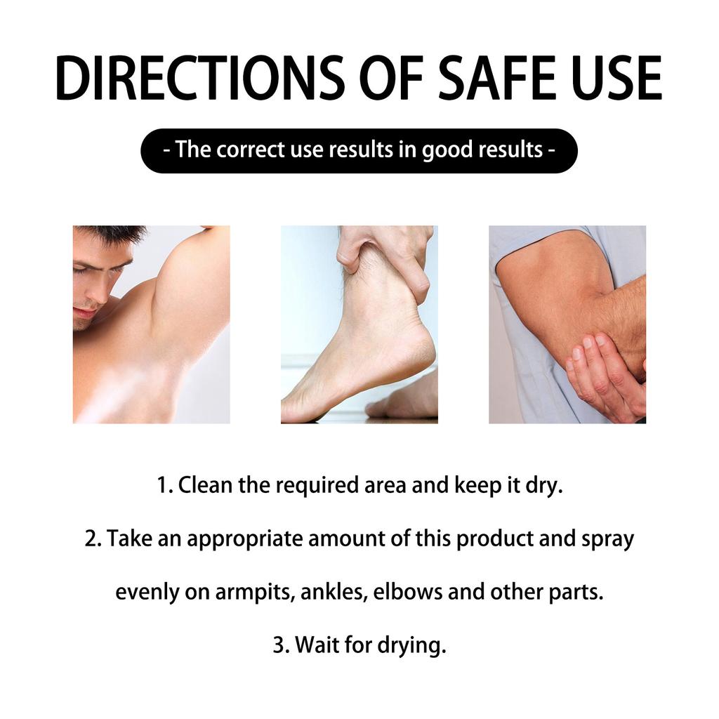 EELHOE Men Armpit Antiperspirant Spray Refreshing Deodorant Underarm Remover Odour Protection Sweat Body Fragrance Maintenance Perfume