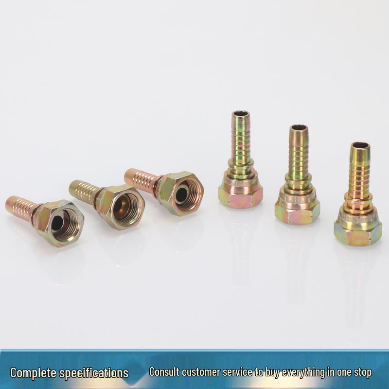 High-Pressure Hydraulic Hose Fitting: 3/4-Inch Crimped Wire, Internal Flared C-Type, 74-Degree Cone