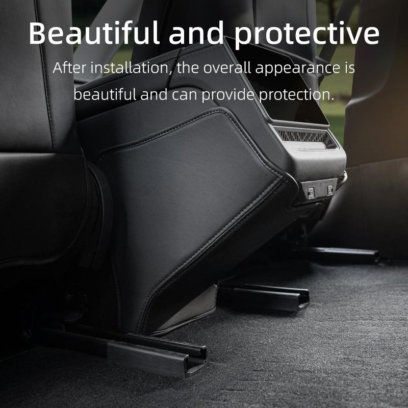 For Tesla Model Y Juniper Model 3 Highland Rear Air Outlet Protective Pad, anti Kick and Wear-Resistant Leather Pad