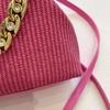 Designer Shell Clip Weave Wallet Bags ChainShoulder Bag Luxury Evening Clutch Party Hot Pink Handbag And Purse Chic Hobo Bags