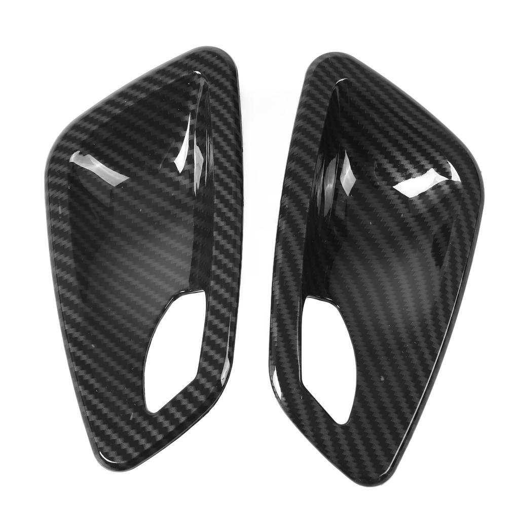2 Stück Auto Innen Türschale Griffabdeckung Carbonfaser Stil Ersatz für 3er E90 2005?2012