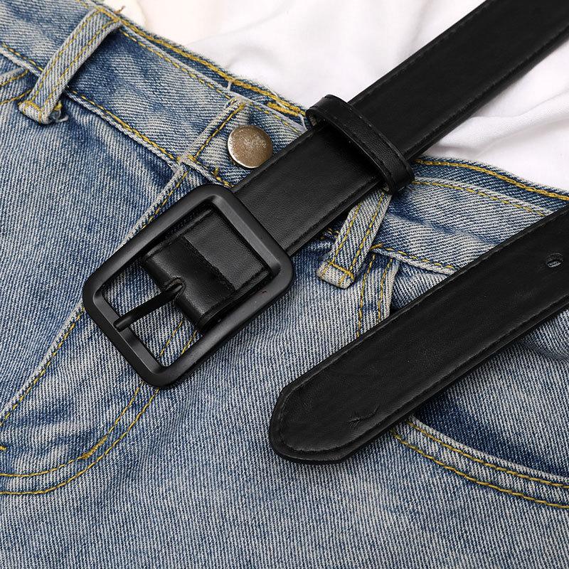 Ins Hong Kong Style Cool Belt Male Trendy Young Student Versatile Belt Male Korean Personality Black College Style