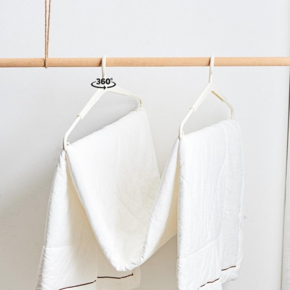 360° Rotating Folding Quilt Hanger Plastic Long Bath Towel Rack Household