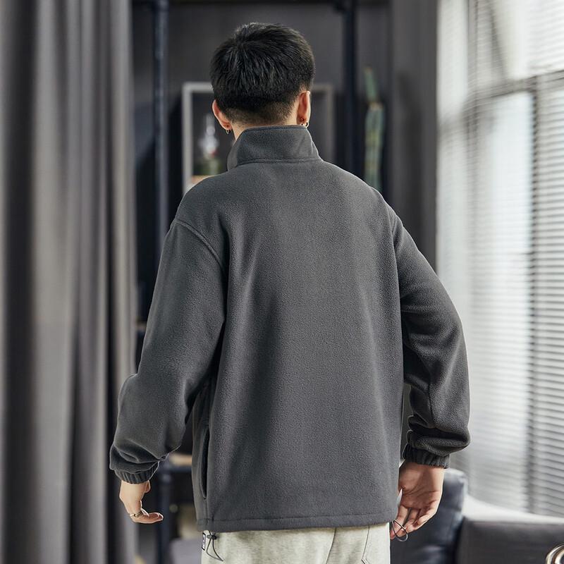 Bluza męska TonLion 2024 z polaru z półzapięciem na zamek i stójką