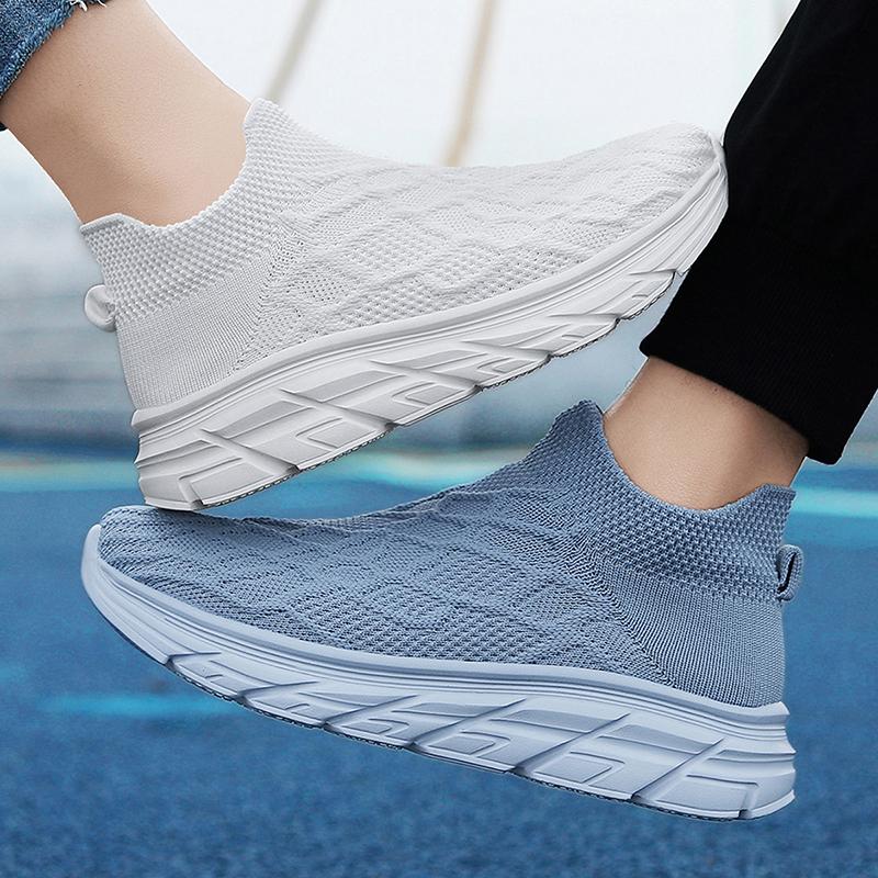 Zapatillas Deportivas Mujer Negro Blanco Caqui Hombres Casuales Ligeras Slip-on Calcetines Zapatos Pareja Zapatillas para Correr