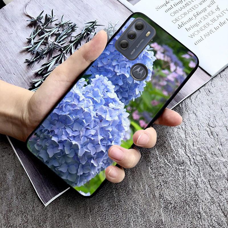 Etui na telefon z motywem hortensji dla Motorola Edge 50 40 Pro 40 30 Ultra Neo G Power G Stylus G Play E32 E20 E40
