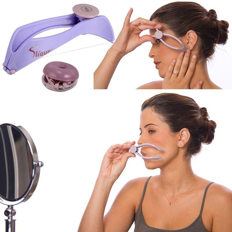 Mini rimozione dei peli del viso da donna Epilatore a molla Epilatore per il viso Defeatherer Depilazione Trucco fai da te Strumento di bellezza per le guance Sopracciglio