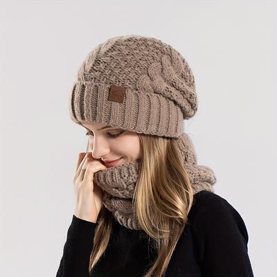 Talvine soe mütsi ja salli komplekt, unisex külmakindel kõrvakate, talvine soojus, talvine mood