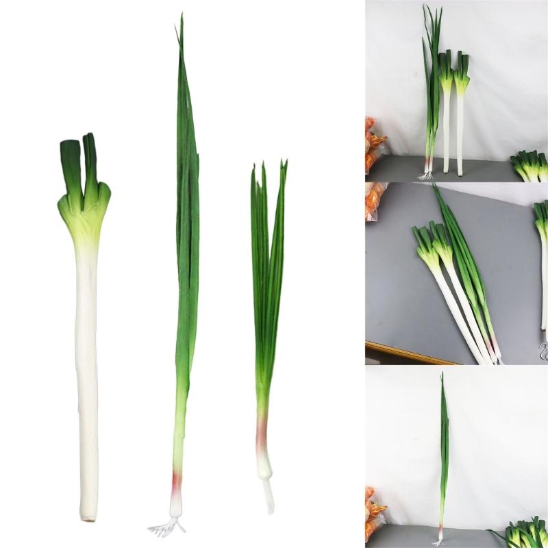 Simulated Vegetables Realistic Scallions Garlic Sprouts Props for Hotel Kitchens