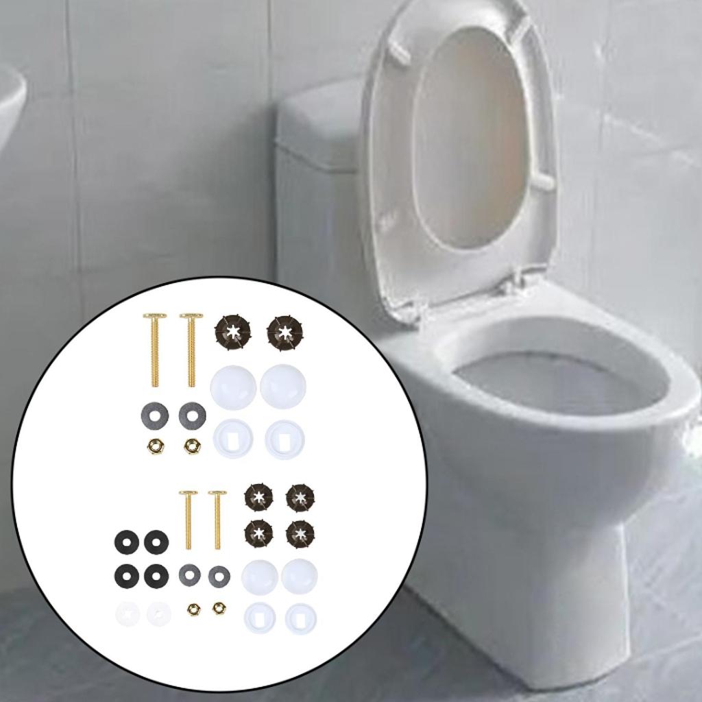 Toilet Bowl to Floor Toilet Floor Bolt and Screw Kit Spare Parts Rustproof Bathroom Bolt Set Stable Upgrade Replacement