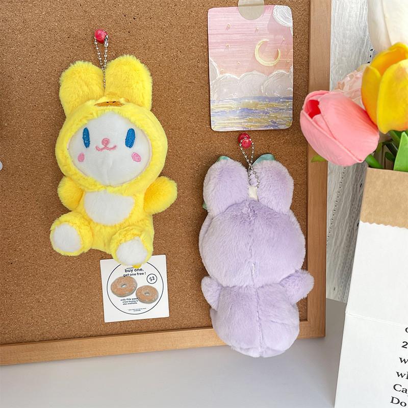 Adorable Plush Bunny Keychain Cute Rabbit Toy Exquisite Accessory Bag Charm