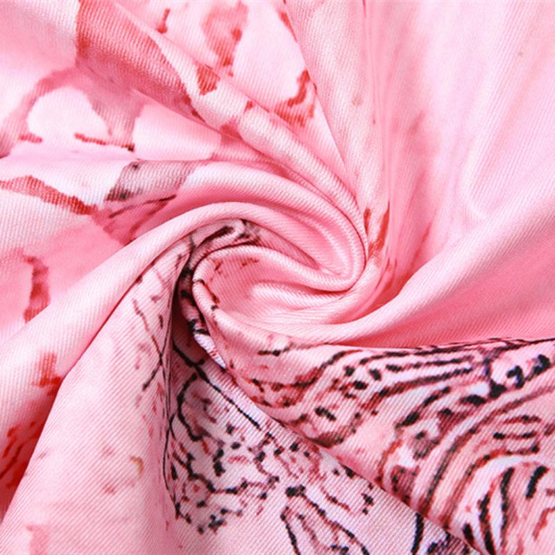 Sommermode-Trend Damen Neues hängendes Hals-Open-Back-Slim-Fit-gedrucktes, gewickeltes Hüftkleid Mode-Partykleid