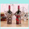 Classic Santa Claus Wine Bottle Cover Bag Perfect For Christmas Dinner Party Table Decor