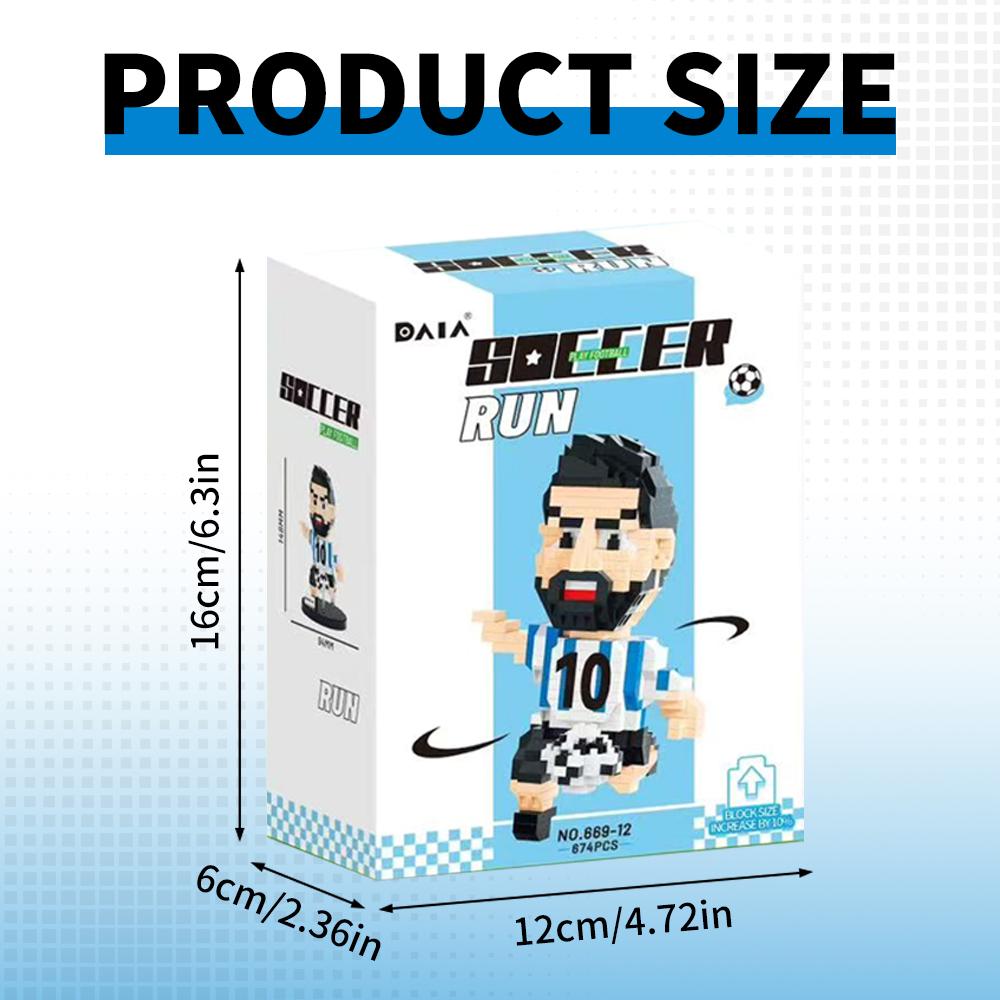 Cool Football Player Mini Figures 3D Models Building Blocks Kids Toys Diy Micro Blocks Soccer Action Figure Birthday Gifts