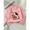 European sizes Kids' Round-Neck Hoodie | Cute Cat Eating RaChildren Bowl, , Sportswear and Casual Wear, Soft and Comfortable, Playful Design