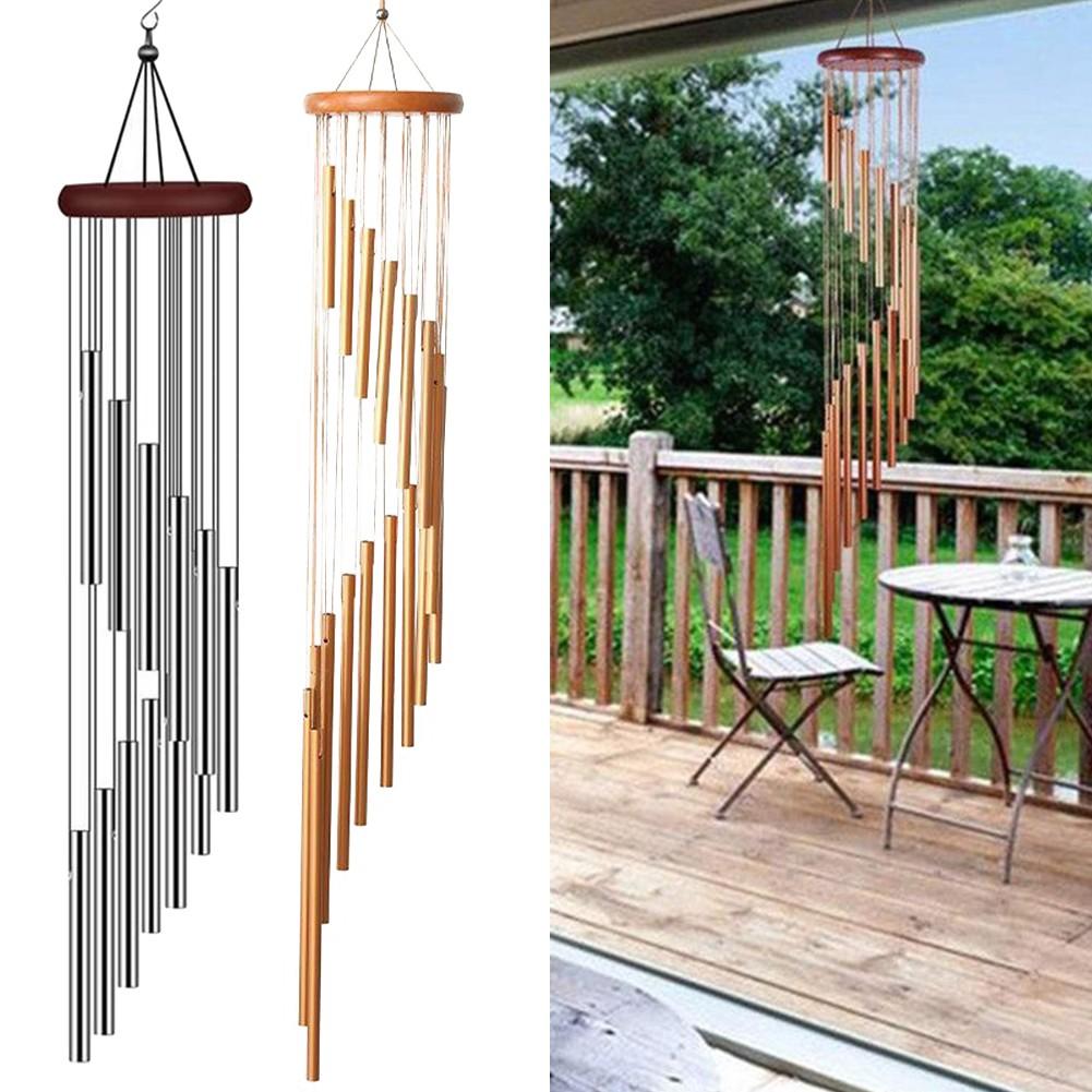 12-Tube Metal Wind Chime Premium Rotating Aluminum Tubes  Tuned Chime Garden Home Decoration