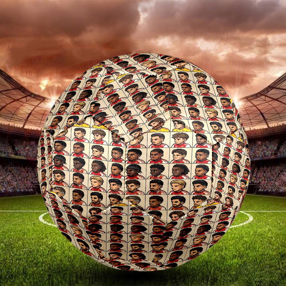 Football team.C Print Size 5 Soccer Ball, Standard Match Football for Sports Game and Team Practice, Ideal Gift for Soccer Fans