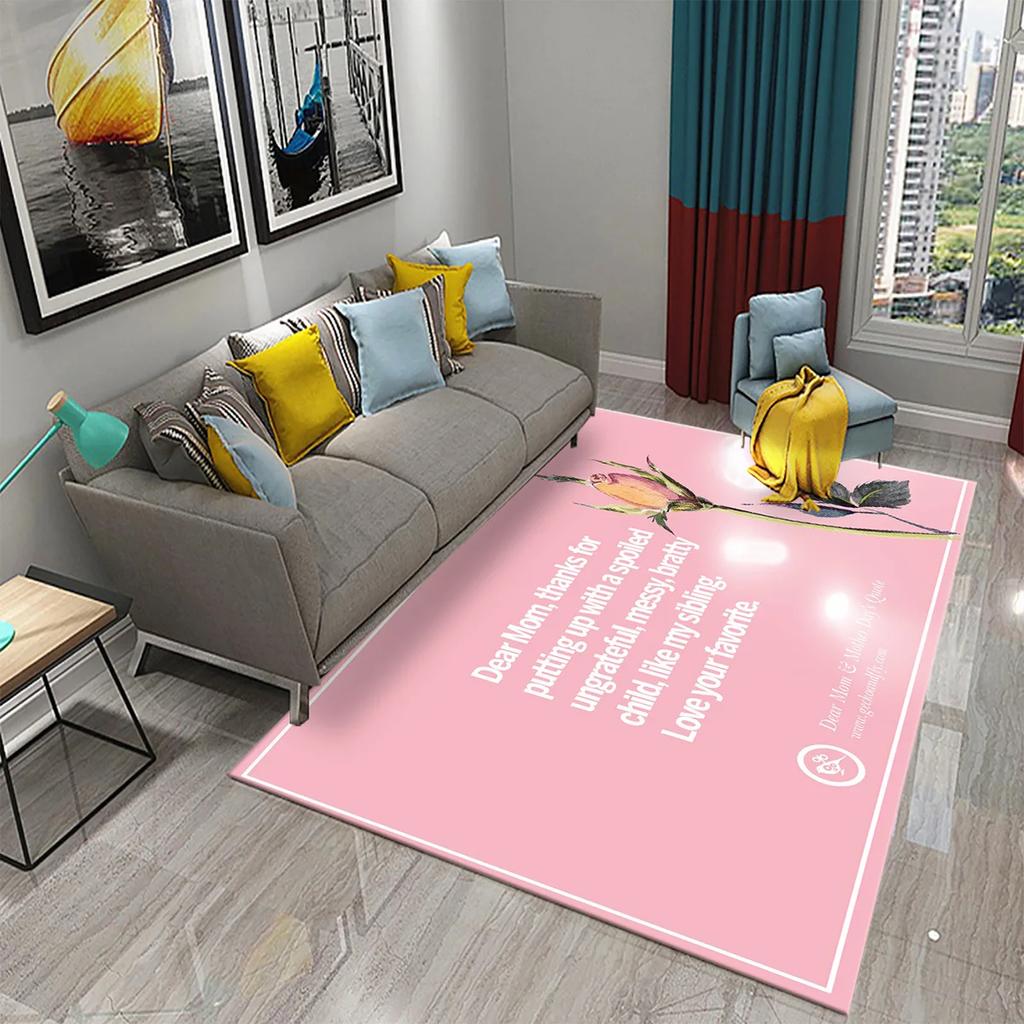 Muttertagsteppich für Küche Badezimmer Eingang Rutschfester Teppich Wohnzimmer Schlafzimmer Dekor Teppich Muttertagsgeschenk Festgeschenke