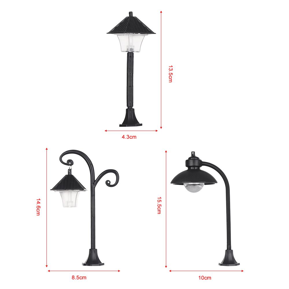 Resin Craft Home Decor Micro Landscape Bonsai Ornament Street Lamp Figurine Streetlight Miniatures  Road Light Model