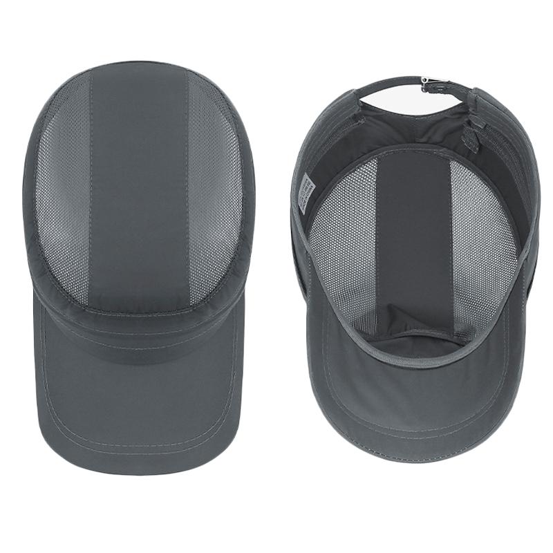 Spring Summer Cap Men Quick-Drying Flat Cap Solid Color Outdoor Removable Hat Top Sports Sunshade Sunscreen Empty Cap