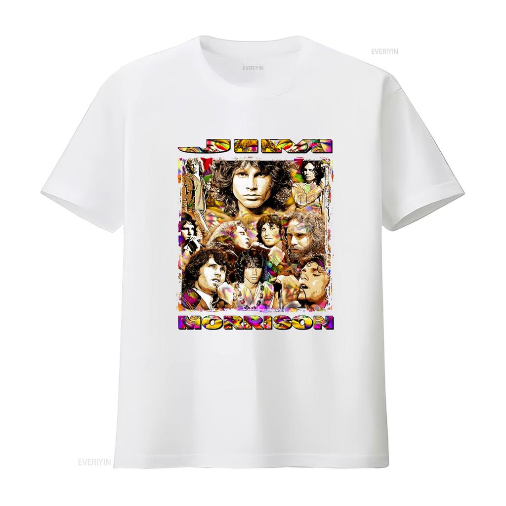 Jim Morrison Mr Mojo Risin Il Re Lucertola Rock Classico Break On Through Stampa T Shirt vintage Lavato Traspirante Leggermente