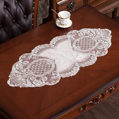 Luxe Européen Chanvre Gris Tissu Coton Nappe Brodée Décoration Hôtel Maison Couvert Noël Mariage Tapete Chemin de Table
