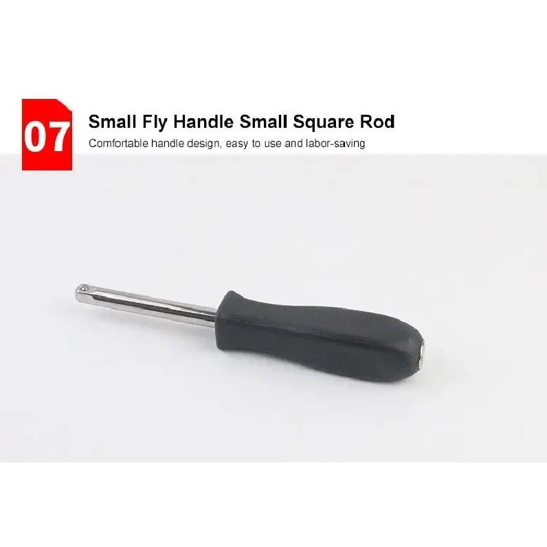 46Pcs Car Repair Tool Kit 1/4 Inch Socket Set Ratchet Torque Wrench Multifunctional Mechanical Auto Maintenance Combo