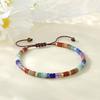 Women Bracelet Colorful Beads Decor Adjustable Length Braided Bracelet Wristwear Jewelry Gift Versatile Accessory
